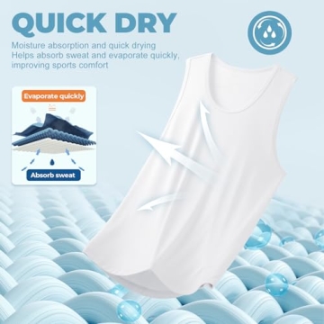 Bamboo Cool Men's Moisture-Wicking Tank Tops - 3 Pack