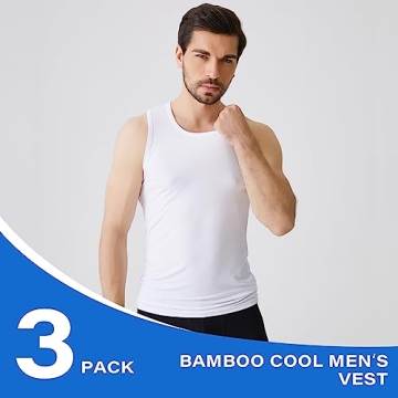 Bamboo Cool Men's Moisture-Wicking Tank Tops - 3 Pack