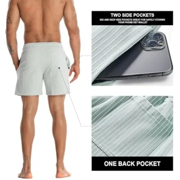 FIROTTII Men's Athletic Shorts with Pockets and Drawstring