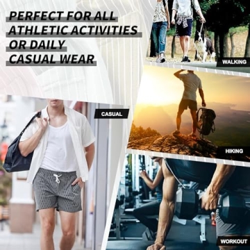 FIROTTII Men's Athletic Shorts with Pockets and Drawstring
