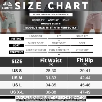 FIROTTII Men's Athletic Shorts with Pockets and Drawstring