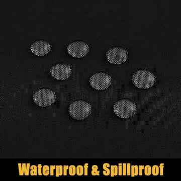 Smiry Rectangle Picnic Table Cloth, Waterproof Elastic Fitted Tablecloths for 6 Foot Tables, Washable Polyester Table Cover for Camping, Indoor and Outdoor (Black, 30"x72")