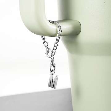 LUAATT Letter Charm Accessories For Stanley Cup,Name Id Letter Handle Charm For Stanley Tumbler(M)