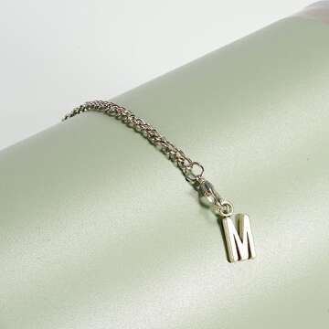 LUAATT Letter Charm Accessories For Stanley Cup,Name Id Letter Handle Charm For Stanley Tumbler(M)