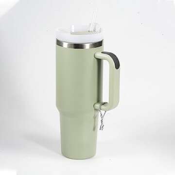 LUAATT Letter Charm Accessories For Stanley Cup,Name Id Letter Handle Charm For Stanley Tumbler(M)