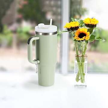 LUAATT Letter Charm Accessories For Stanley Cup,Name Id Letter Handle Charm For Stanley Tumbler(M)