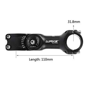 FOMTOR Adjustable Bike Stem 31.8 110mm 0~60 Degree Adjustable Handlebar Stem for Mountain Bike Road ...