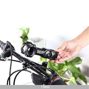 FOMTOR Adjustable Bike Stem 31.8 110mm 0~60 Degree Adjustable Handlebar Stem for Mountain Bike Road Bike MTB (110mm, Black)