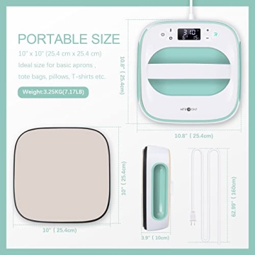 HTVRONT 10x10 Heat Press for Durable & Fun Transfers