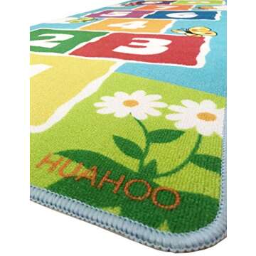 Hopscotch Rug Kids Rugs Classroom Rug Playroom Decor Non Slip Children's Carpet for Boys & Girls Best Shower Gift (70.8 x 26 inch)