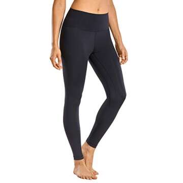 CRZ Yoga Women's Naked Feeling Yoga Pants 25 Inches - 7/8 High Waisted Workout Leggings
