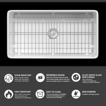 Elegant Miuara Farmhouse Sink 33 Inch - Durable Style