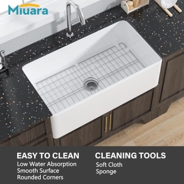 Elegant Miuara Farmhouse Sink 33 Inch - Durable Style