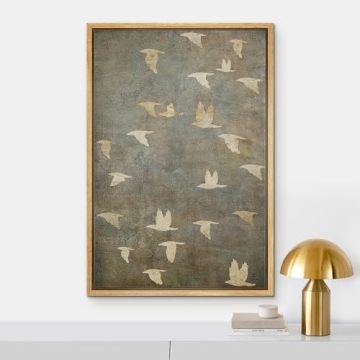 NWT Framed Canvas Print Colorful Bird Art for Homes