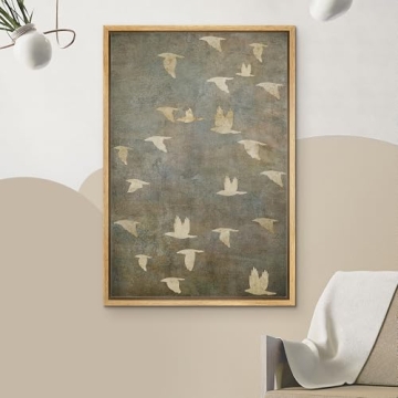 NWT Framed Canvas Print Colorful Bird Art for Homes