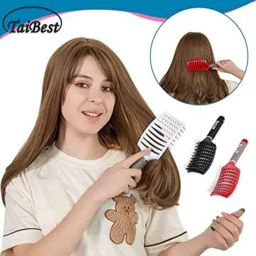 TaiBest Boar Bristle Hair Brush Set for All Hair Types