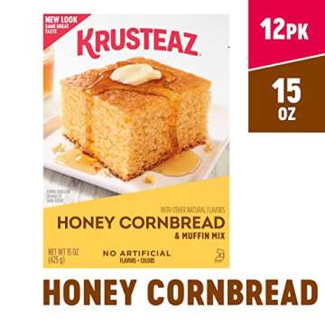 Krusteaz Honey Cornbread and Muffin Mix, 15 Ounce (Pack of 12)