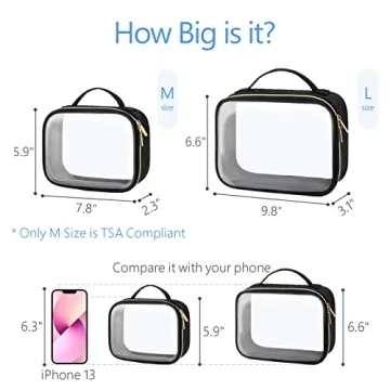 Buy PACKISM Clear Makeup Bags - TSA Approved Travel Set