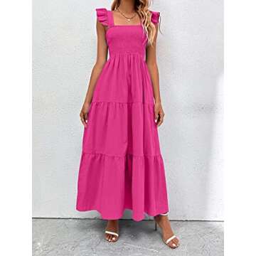 Stylish Blue and White Floral Maxi Dress for Summer