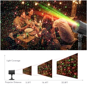 GUSODOR Christmas Projector Lights - Outdoor Indoor Decor