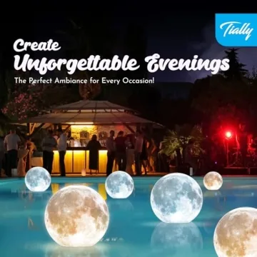 TIALLY Full Moon Floating Pool Lights for Outdoor Parties