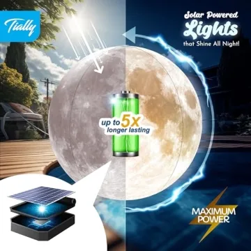 TIALLY Full Moon Floating Pool Lights for Outdoor Parties