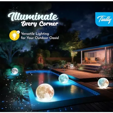 TIALLY Full Moon Floating Pool Lights for Outdoor Parties
