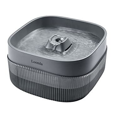 Loomla 135oz/4L Dog Water Bowl Dispenser and Cat Water Fountain - Automatic Pet Water Fountain for S...
