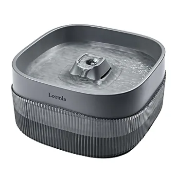 Loomla 135oz/4L Dog Water Bowl Dispenser and Cat Water Fountain - Automatic Pet Water Fountain for S...