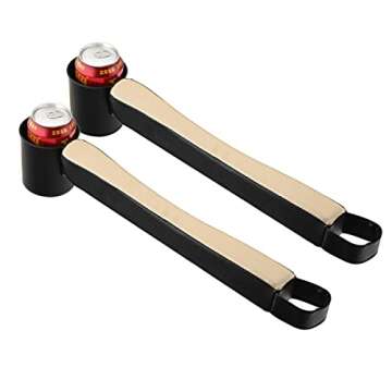 Tumecos Car Seat Gap Filler Pad PU Leather Console Side Pocket Organizer with One Cup Holder for Cel...