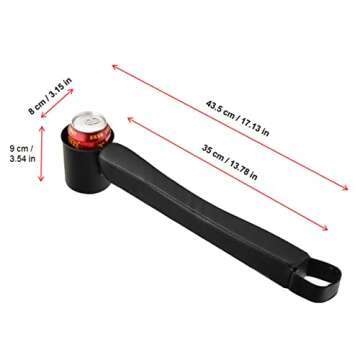 Tumecos Car Seat Gap Filler Pad PU Leather Console Side Pocket Organizer with One Cup Holder for Cellphone Wallet Coin Key 2 Pcs (Black+Beige Surface)