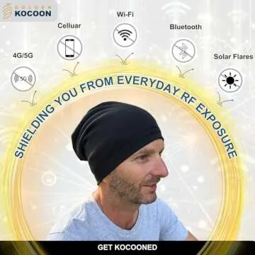 Golden Kocoon EMF Protection Slouch Beanie