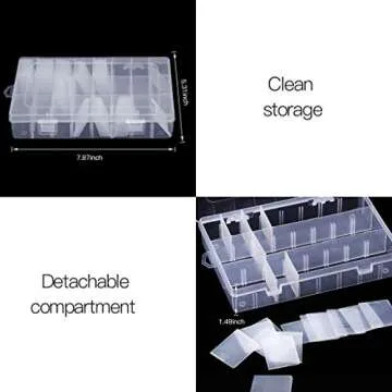 100 Plastic Cross Stitch Bobbins & Organizer Box Set