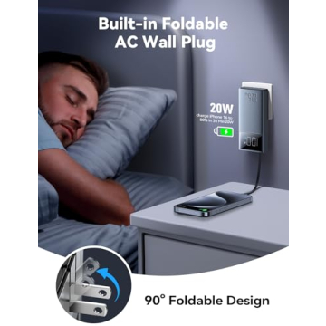 JOYROOM 10000 mAh Fast Charging Power Bank with Built-in Cables