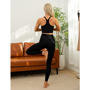 Lavento Women's Longline Sports Bra Yoga Racerback Crop Top