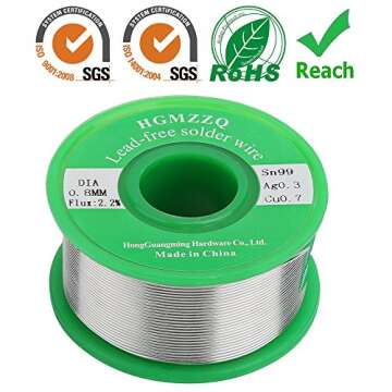 HGMZZQ Lead Free Solder Wire for Electrical Soldering 0.8mm