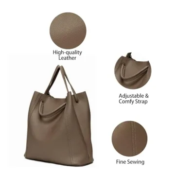 Stylish Leather Tote Bag Large Capacity for Women