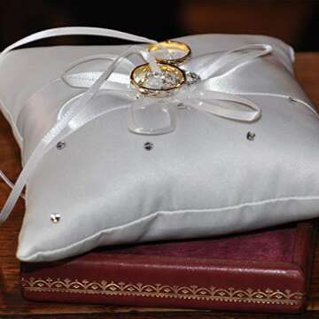 Humphrey's Craft 3/8 Inch White Double Faced Satin Ribbon - 50 Yards Variety of Color for Crafts Gift Wrapping DIY Bows Bouquet Decoration Sewing Christmas Tree Wedding and Invitation Card.