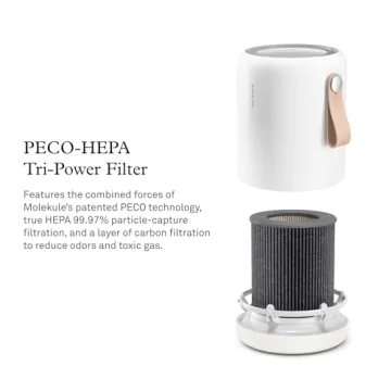 Molekule PECO-HEPA Tri-Power Filter Air Mini and Air Mini+ | Air Purifier Replacement Filters for Allergens, Smoke, Mold, Bacteria, Viruses & Other Pollutants for Clean Air - Gray