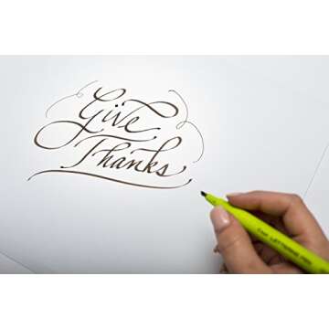 PILOT Enso Artful Writing Collection Lettering Pens, Black Ink, Set of 3 (1mm, 2mm, 3mm) Porous Point Pens (12034)