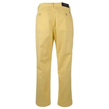 Men's Classic Fit Chino Pants-Y-33X32 Yellow