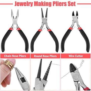 Thrilez Wire Wrapping For Jewelry Making, Repair and Beading Supplies Kit with Craft Ring Wire, Tools, Pliers and Jewelry Findings