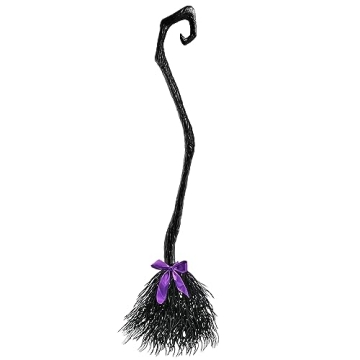JOYIN 55'' Witch Broom with Ribbons for Kids Halloween Witches Broomstick, Costume Parties, Photo Bo...