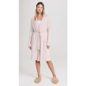 Barefoot Dreams® CozyChic Lite® Ribbed Robe, Faded Rose-Pearl, L/XL