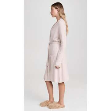 Barefoot Dreams® CozyChic Lite® Ribbed Robe, Faded Rose-Pearl, L/XL