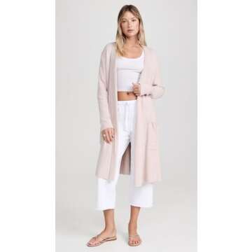 Barefoot Dreams® CozyChic Lite® Ribbed Robe, Faded Rose-Pearl, L/XL