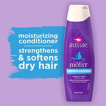 Aussie Moist Conditioner for Silky, Hydrated Hair