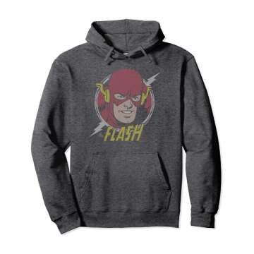 The Flash Vintage Voltage Pullover Hoodie - Unisex Superhero Apparel