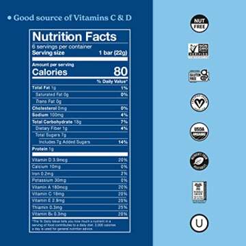 MadeGood Crispy Squares, Vanilla (36 Count) Gluten Free Snacks