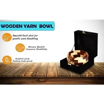 Brainmart Wooden Yarn Bowl - Perfect for Knitting & Crocheting